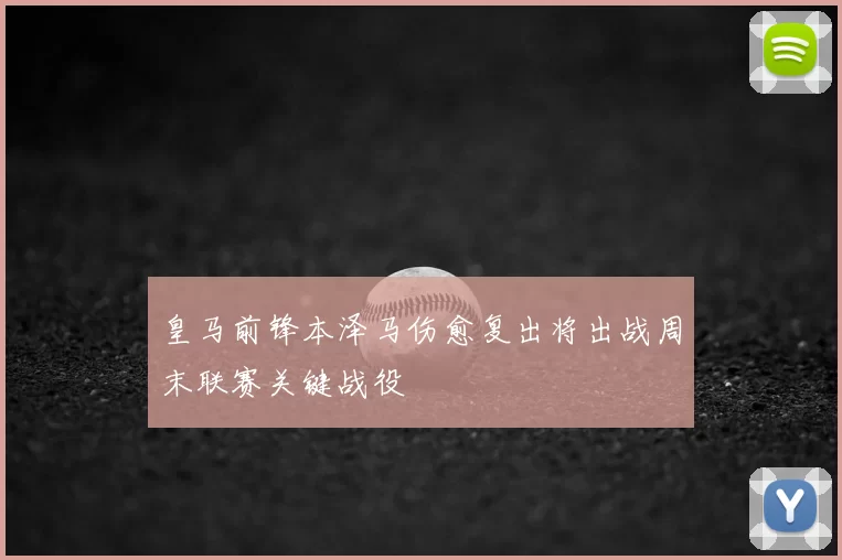 皇马前锋本泽马伤愈复出将出战周末联赛关键战役