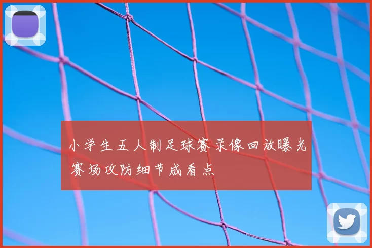 小学生五人制足球赛录像回放曝光 赛场攻防细节成看点